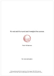 It's red it's round and it weighs 5 ounces